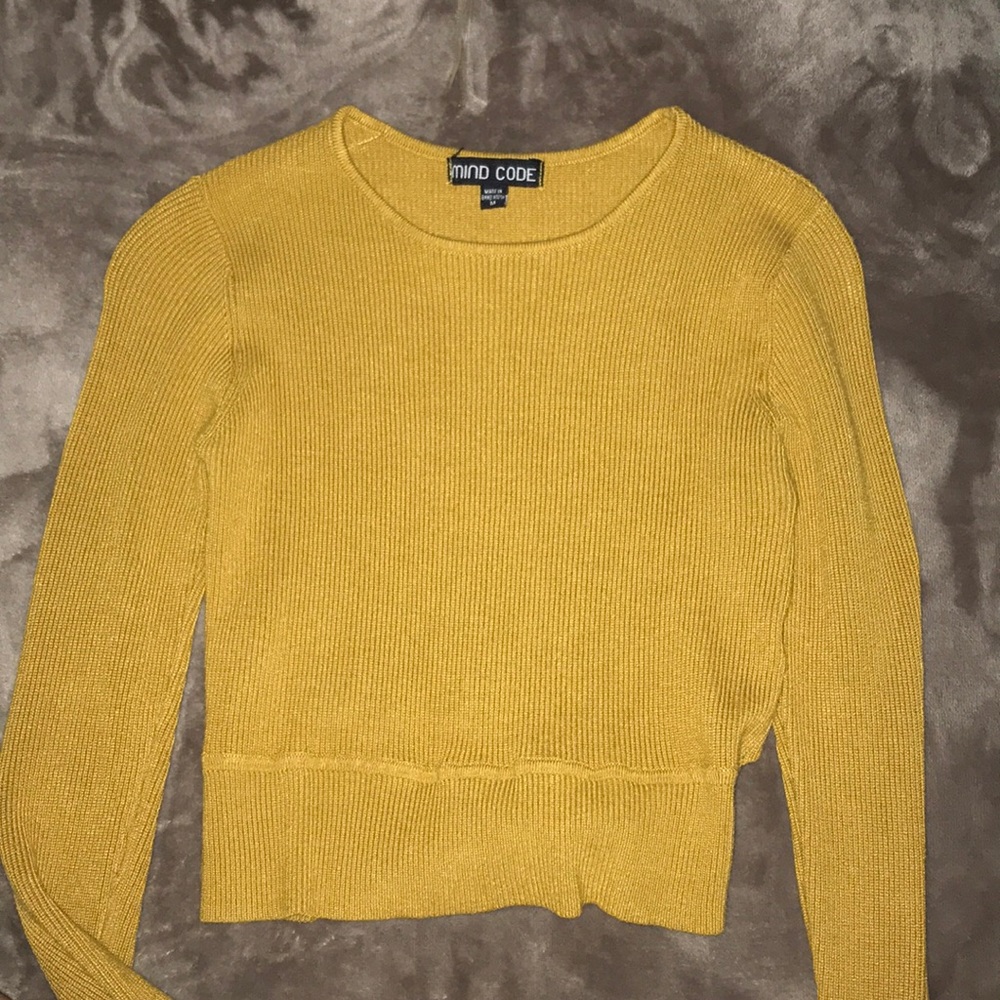 Yellow cropped sweater